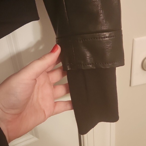 Coalition Black Faux Leather Jacket w/ Second Layer in Jacket (2 Layers) Size L - Picture 6 of 13
